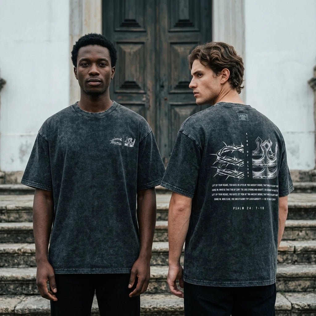 King of Glory Washed Tee King of Glory Men's T-Shirt Soulful Faith Christian Apparel & Jewelry