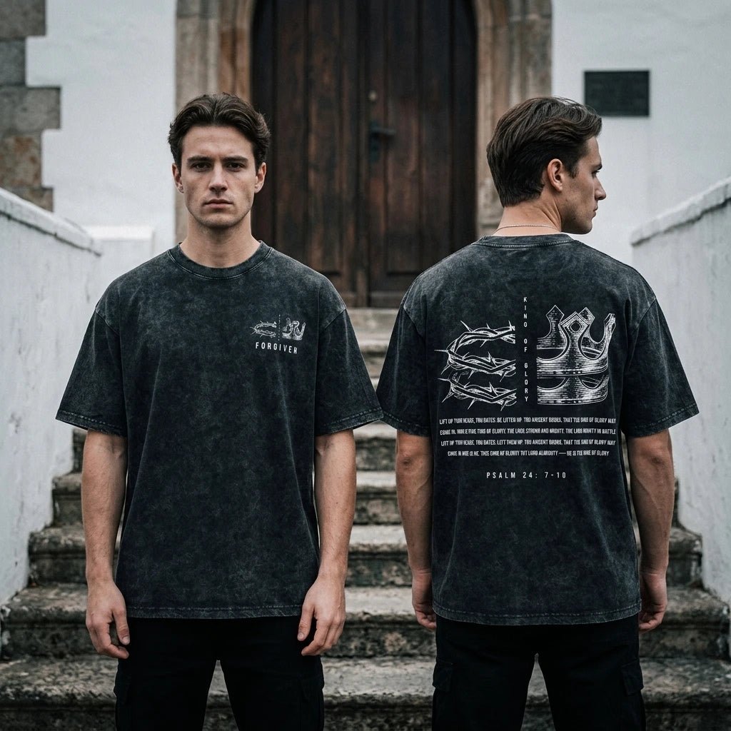 King of Glory Washed Tee King of Glory Men's T-Shirt Soulful Faith Christian Apparel & Jewelry