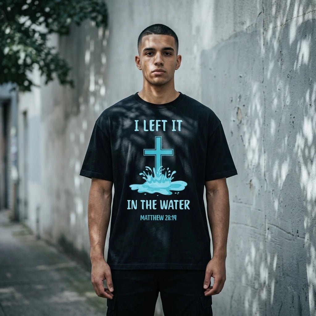Left It in the Water Tee L Men's T-Shirt Soulful Faith Christian Apparel & Jewelry