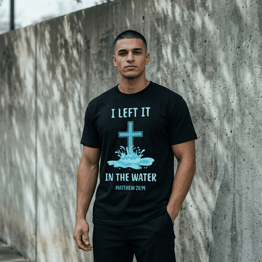Left It in the Water Tee L Men's T-Shirt Soulful Faith Christian Apparel & Jewelry