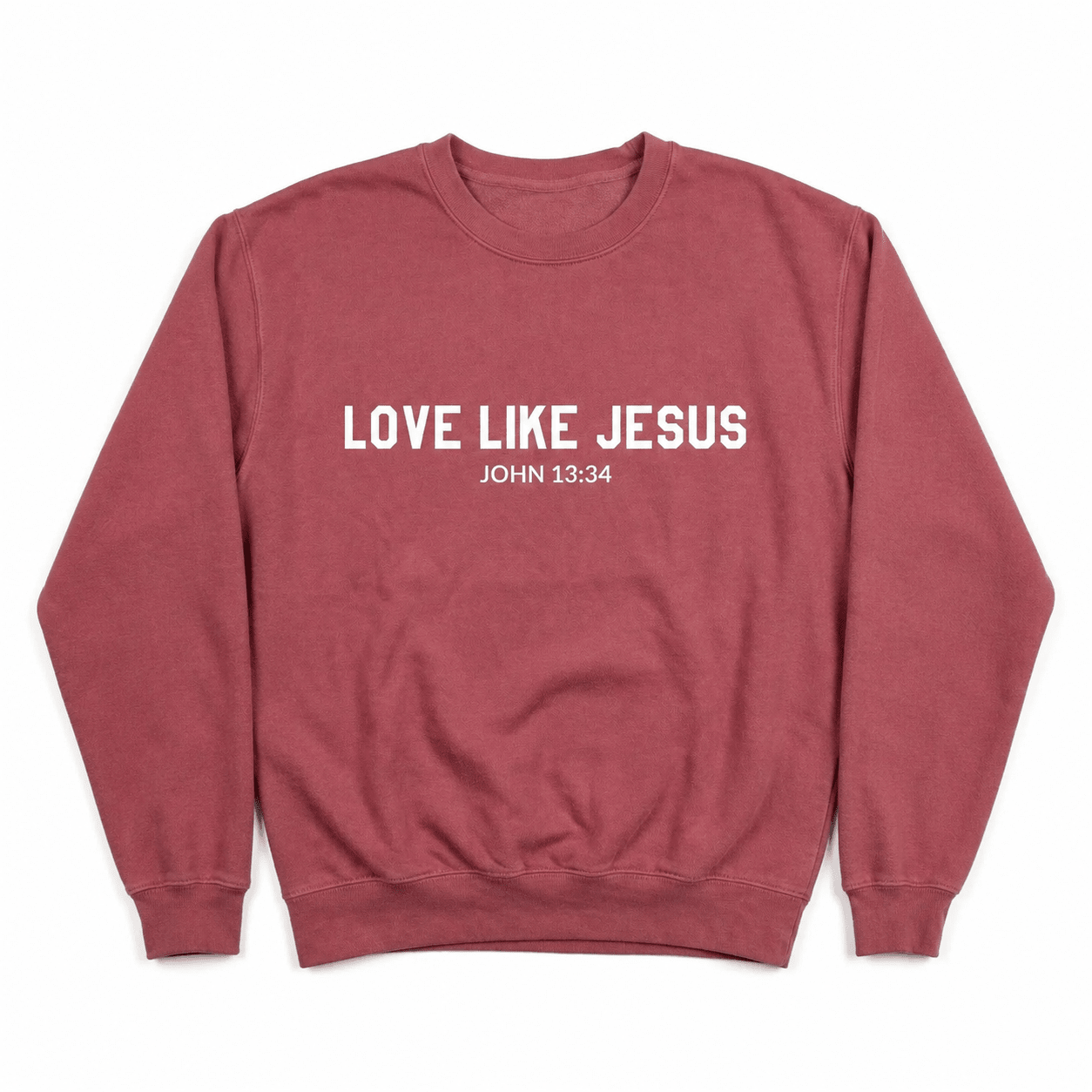 Love Like Jesus Sweatshirt Crimson Women's Sweatshirt Soulful Faith Christian Apparel & Jewelry