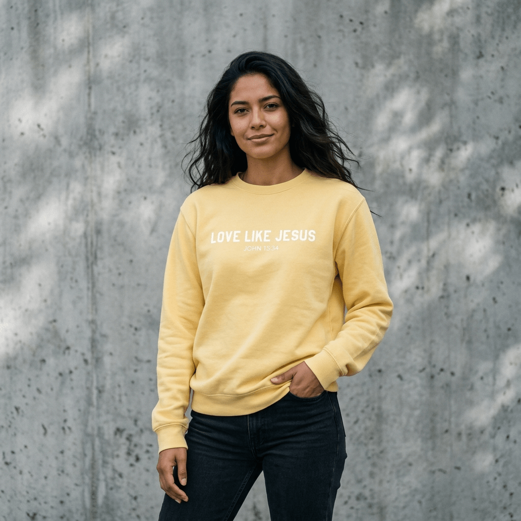 Love Like Jesus Sweatshirt Espresso Women's Sweatshirt Soulful Faith Christian Apparel & Jewelry