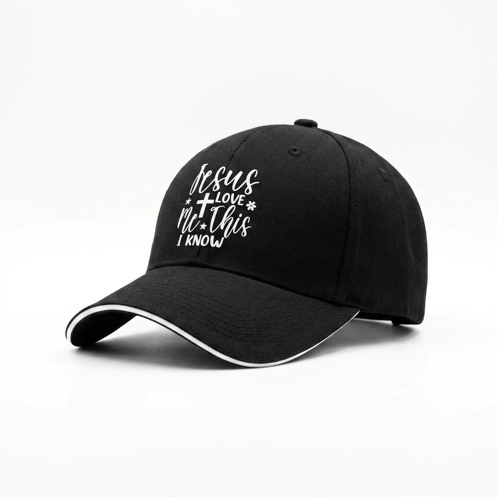 Love Me Cross Cap Black Baseball Cap Soulful Faith Christian Apparel & Jewelry