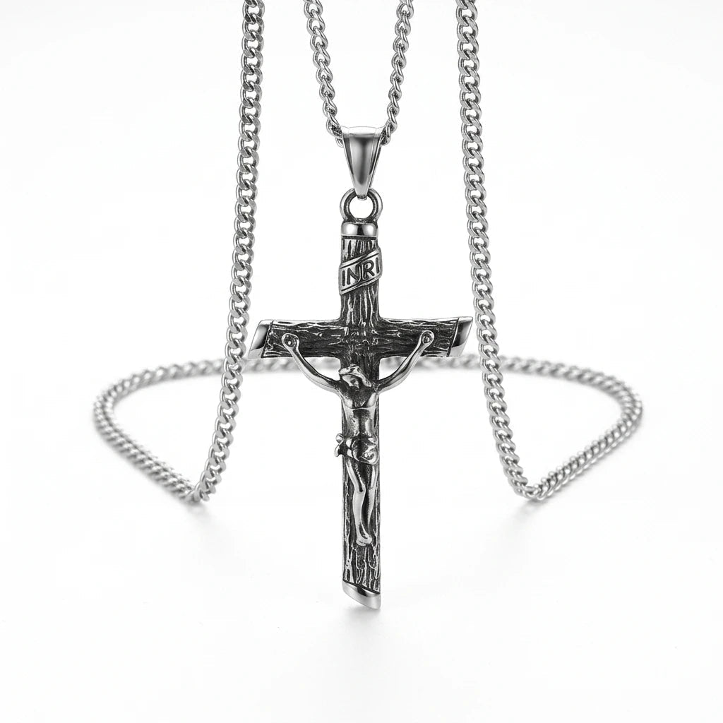 Minimalist Cross Necklace Gold Unisex Necklace Soulful Faith Christian Apparel & Jewelry