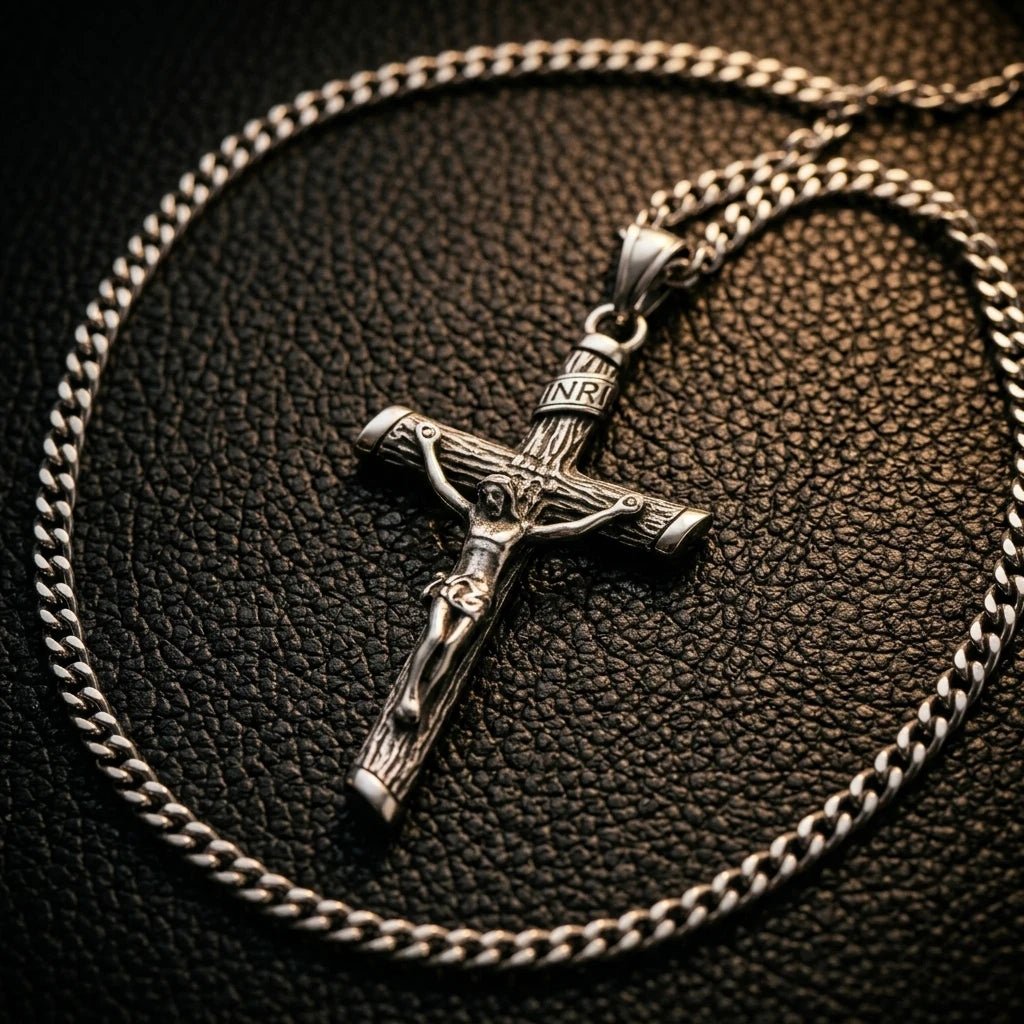 Minimalist Cross Necklace Silver Unisex Necklace Soulful Faith Christian Apparel & Jewelry
