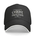 Philippians 4:13 Cap Black Baseball Cap Soulful Faith Christian Apparel & Jewelry