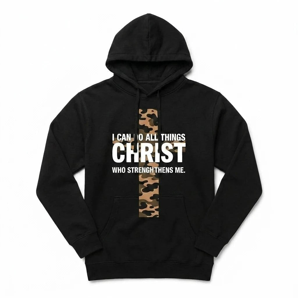 Philippians 4:13 Hoodie S Men's Hoodie Soulful Faith Christian Apparel & Jewelry