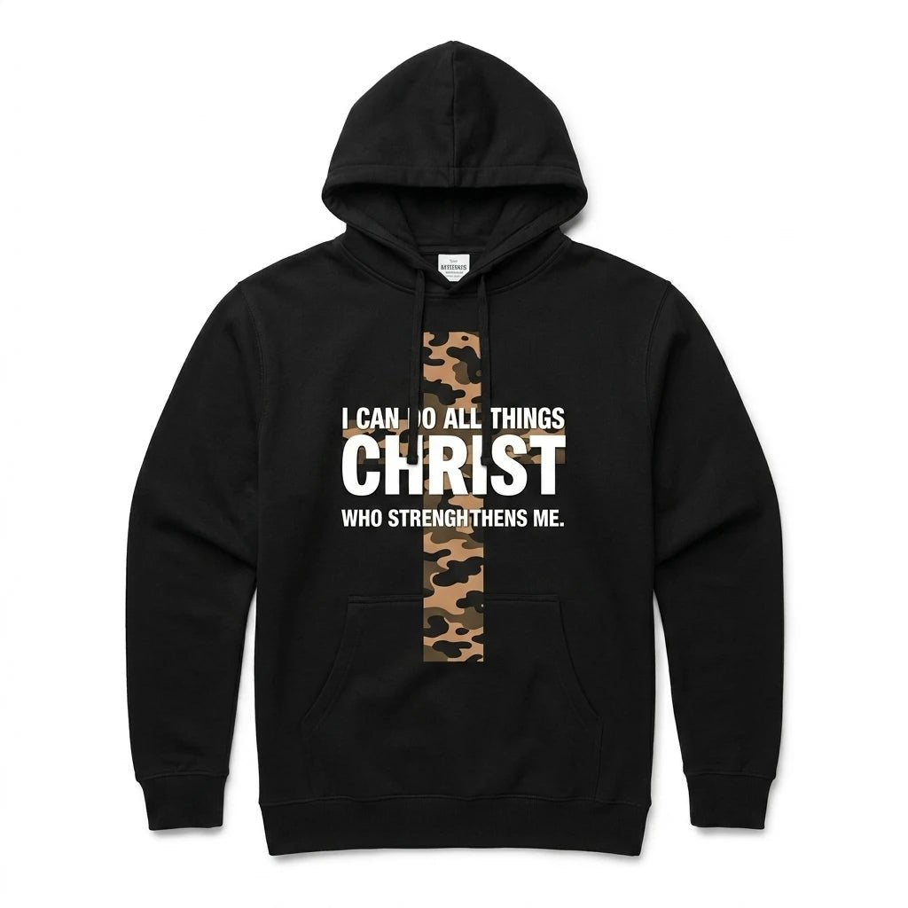 Philippians 4:13 Hoodie S Men's Hoodie Soulful Faith Christian Apparel & Jewelry
