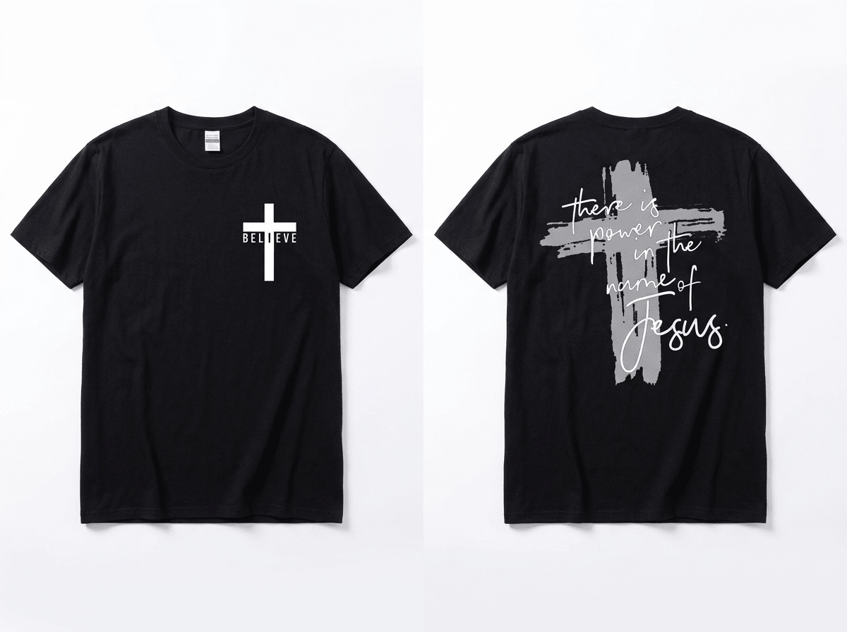 Power in the Name of Jesus Tee Black Men's T-Shirt Soulful Faith Christian Apparel & Jewelry