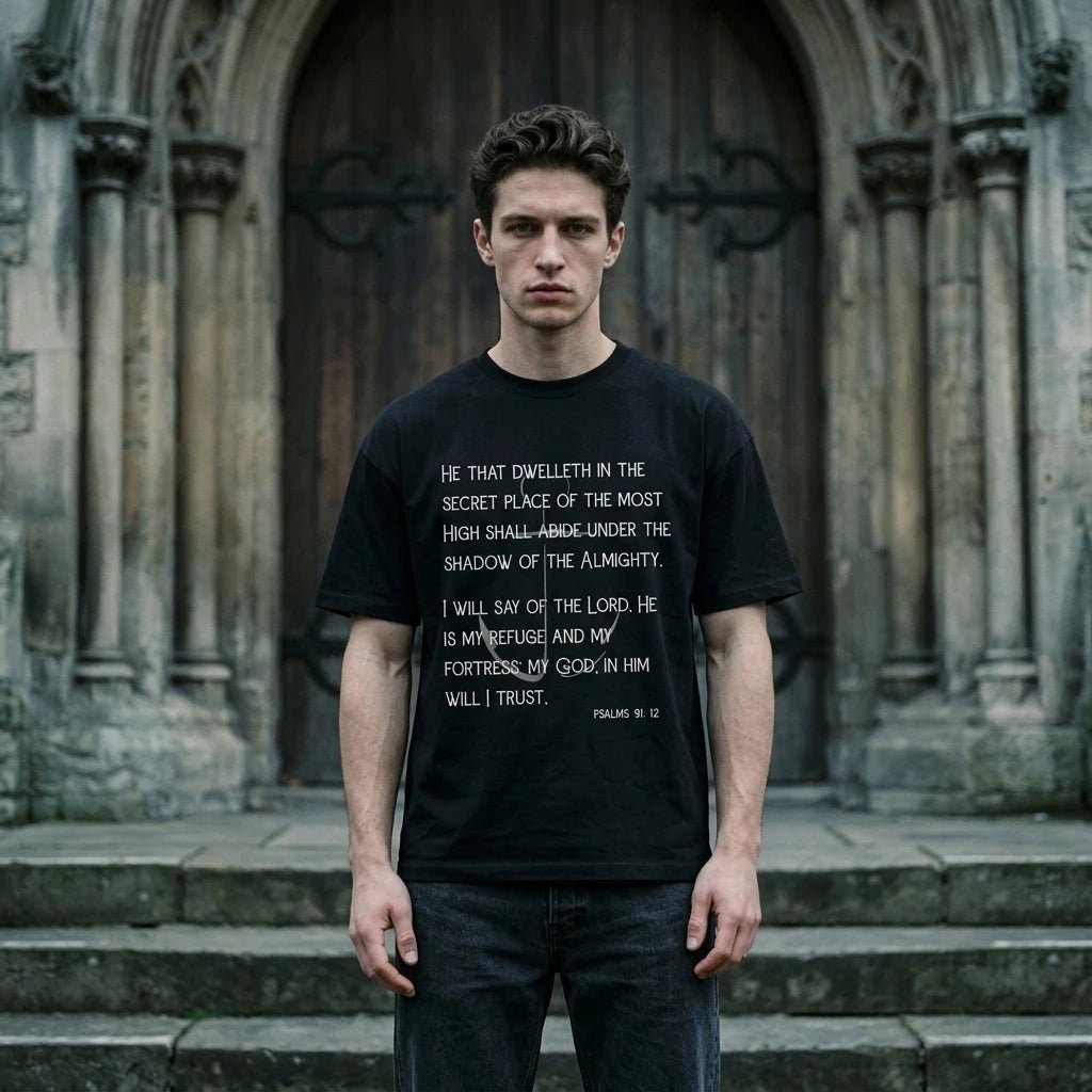 Psalm 91 Faith Tee S Men's T-Shirt Soulful Faith Christian Apparel & Jewelry