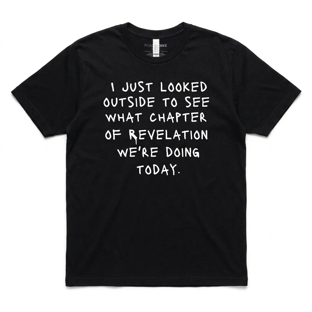 Revelation Today Tee Black Men's T-Shirt Soulful Faith Christian Apparel & Jewelry