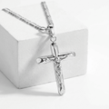 Sacred Cross Pendant Necklace Silver Men's Necklace Soulful Faith Christian Apparel & Jewelry