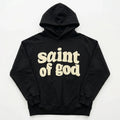Saint of God Heavyweight Hoodie Black Men's Hoodie Soulful Faith Christian Apparel & Jewelry
