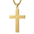 Scripture Cross Necklace Gold Unisex Necklace Soulful Faith Christian Apparel & Jewelry