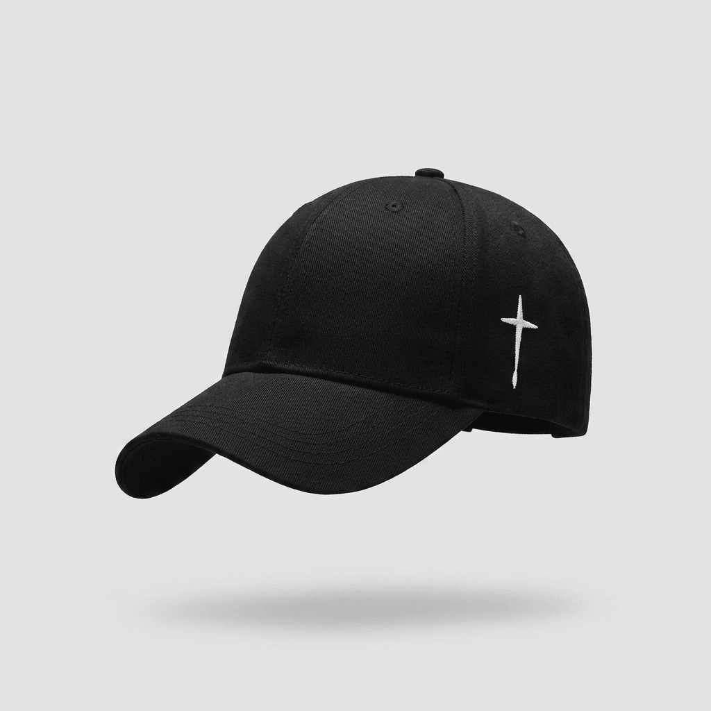Side Cross Embroidered Cap Khaki Baseball Cap Soulful Faith Christian Apparel & Jewelry