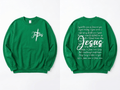 I Speak the Name of Jesus Sweatshirt Dark Green Women's Sweatshirt Soulful Faith Christian Apparel & Jewelry