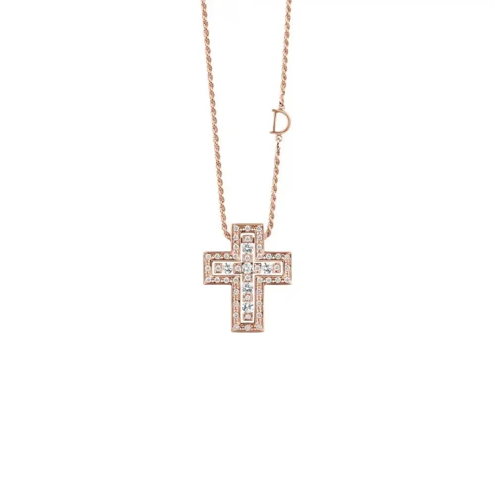 Sterling Silver Cross Necklace Rose Gold Women's Necklace Soulful Faith Christian Apparel & Jewelry