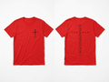 Be Strong and Courageous Tee Red Men's T-Shirt Soulful Faith Christian Apparel & Jewelry