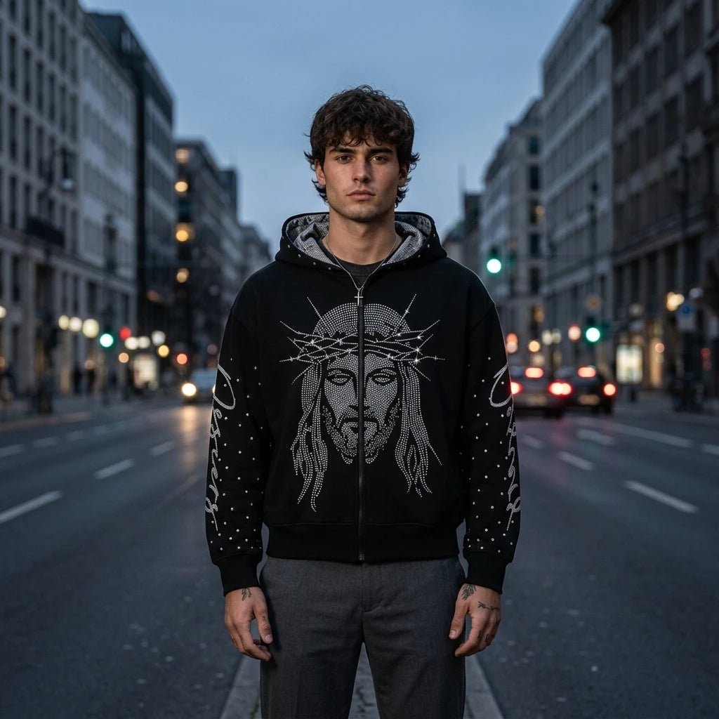 Thorns & Diamonds Streetwear Hoodie Black Men's Hoodie Soulful Faith Christian Apparel & Jewelry