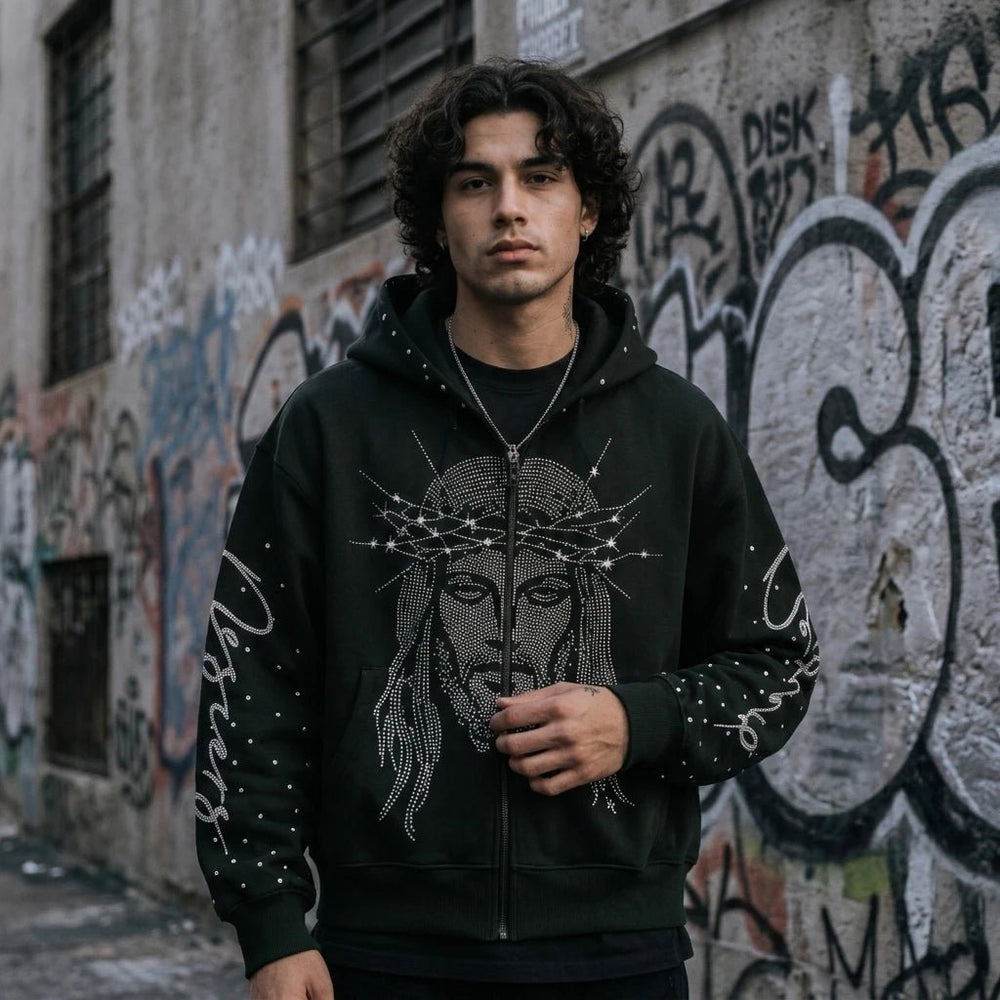 Thorns & Diamonds Streetwear Hoodie Black Men's Hoodie Soulful Faith Christian Apparel & Jewelry