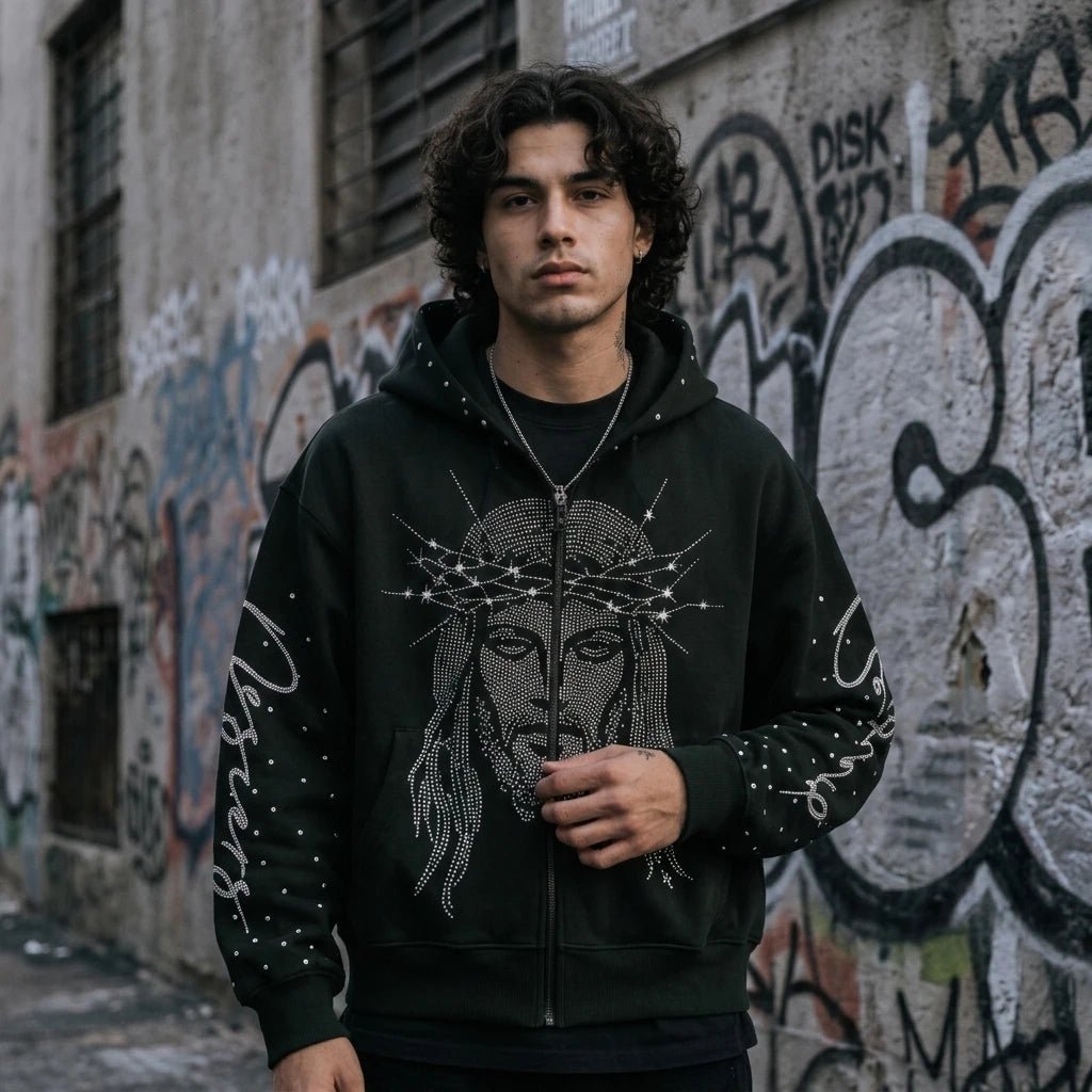 Thorns & Diamonds Streetwear Hoodie Black Men's Hoodie Soulful Faith Christian Apparel & Jewelry