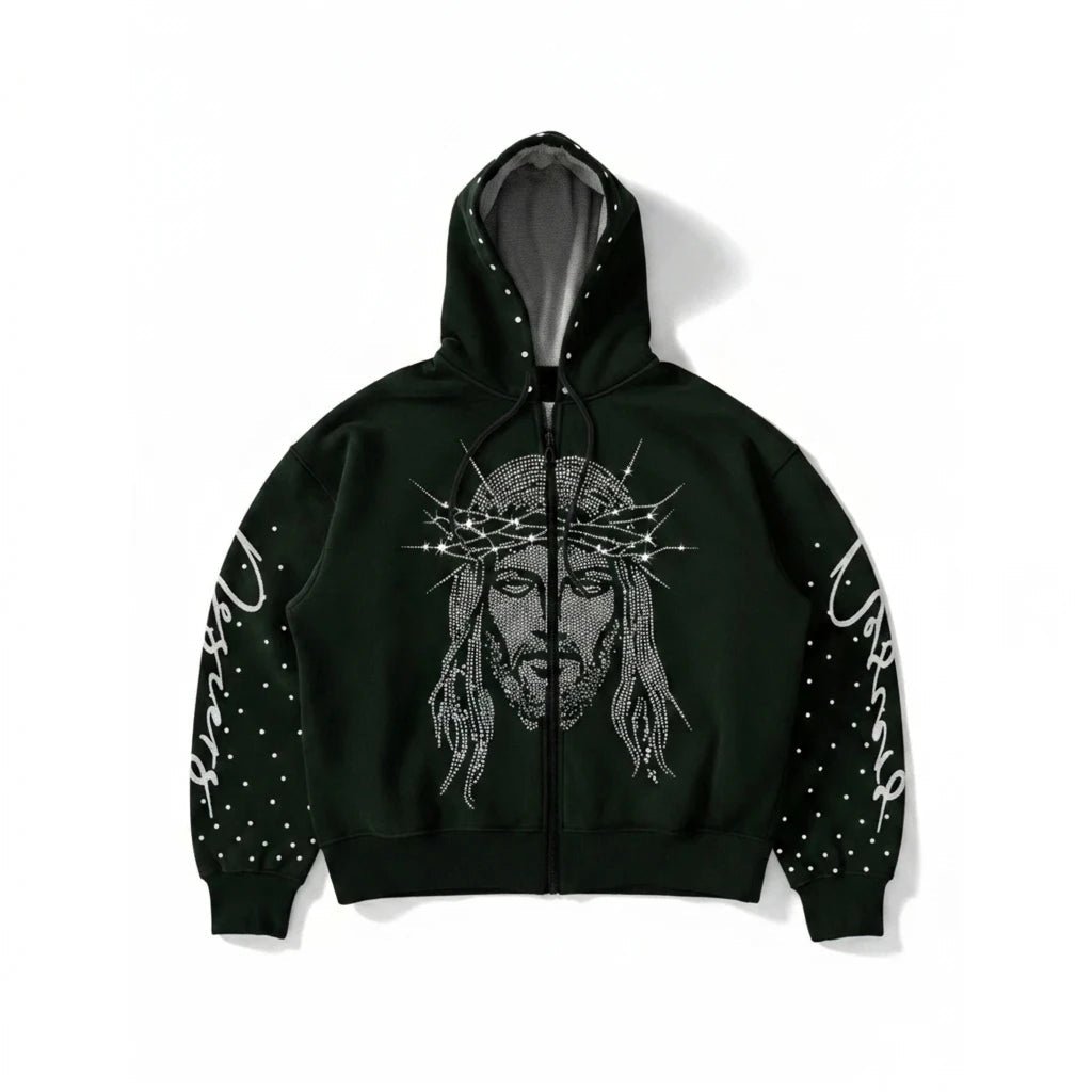 Thorns & Diamonds Streetwear Hoodie Black Men's Hoodie Soulful Faith Christian Apparel & Jewelry