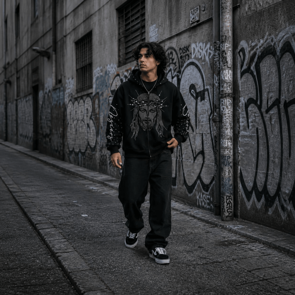Thorns & Diamonds Streetwear Hoodie Black Men's Hoodie Soulful Faith Christian Apparel & Jewelry