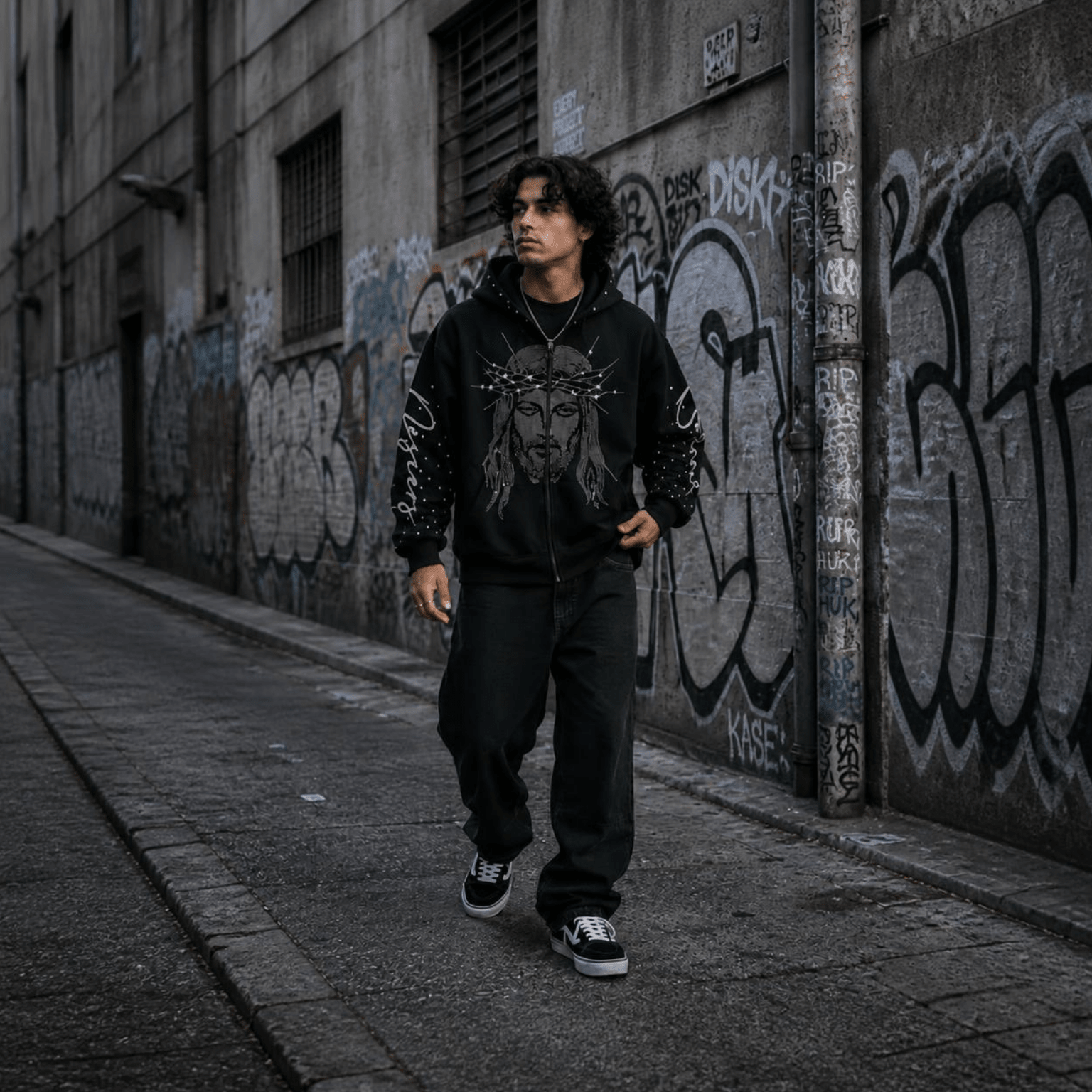 Thorns & Diamonds Streetwear Hoodie Black Men's Hoodie Soulful Faith Christian Apparel & Jewelry