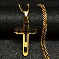Vintage Cross Necklace Gold Men's Necklace Soulful Faith Christian Apparel & Jewelry