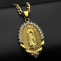 Virgin Mary Pendant Necklace Gold Unisex Necklace Soulful Faith Christian Apparel & Jewelry