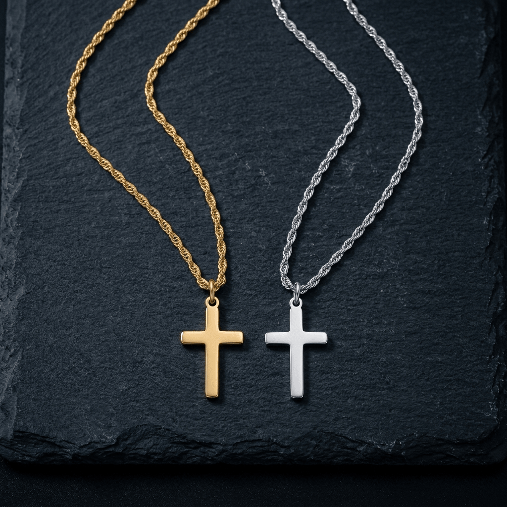 Waterproof Cross Necklace 18K Gold Women's Necklace Soulful Faith Christian Apparel & Jewelry