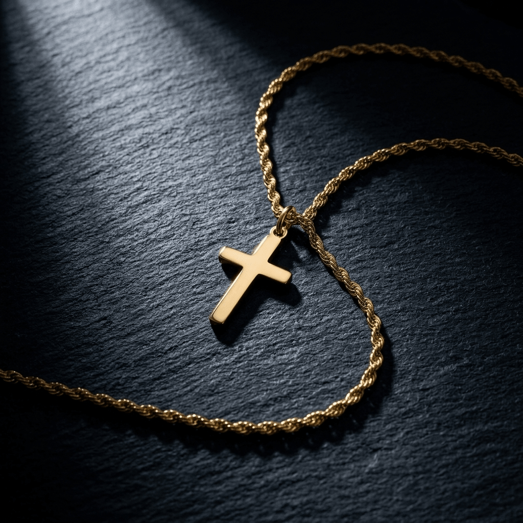Waterproof Cross Necklace 18K Gold Women's Necklace Soulful Faith Christian Apparel & Jewelry