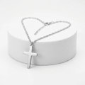 Waterproof Cross Necklace Silver Women's Necklace Soulful Faith Christian Apparel & Jewelry
