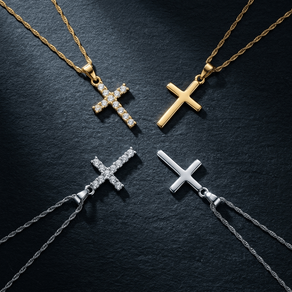 Waterproof Cross Necklace Silver Women's Necklace Soulful Faith Christian Apparel & Jewelry
