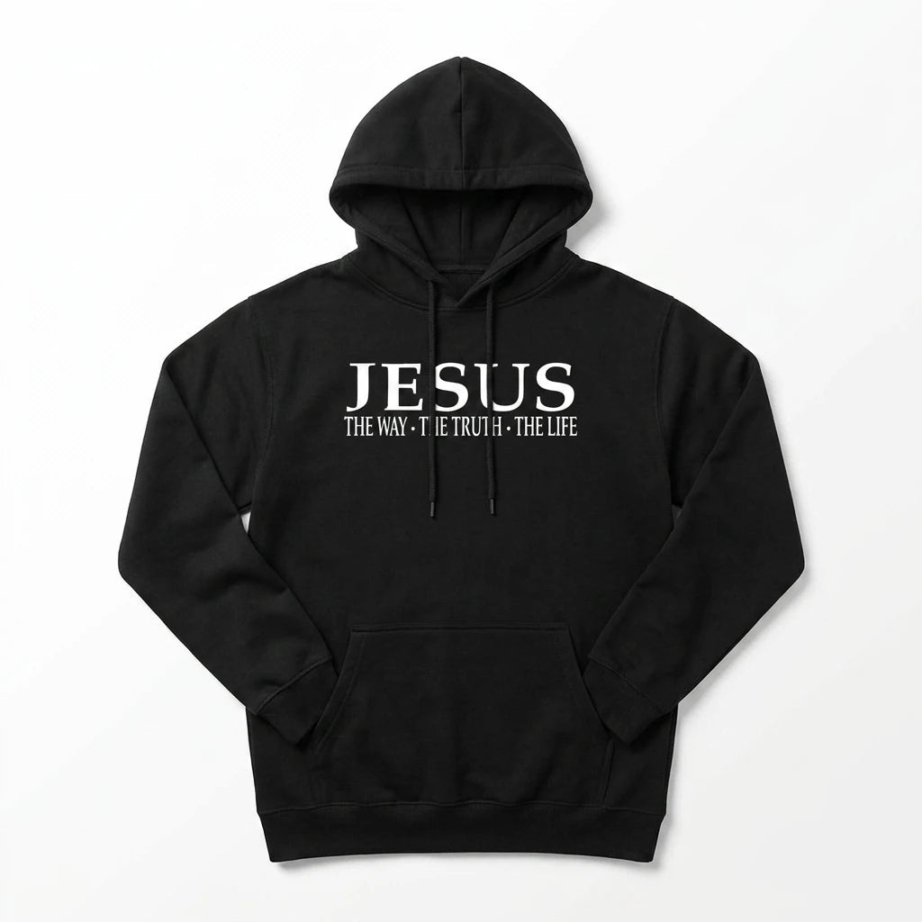 Way Truth Life Hoodie Black Men's Hoodie Soulful Faith Christian Apparel & Jewelry