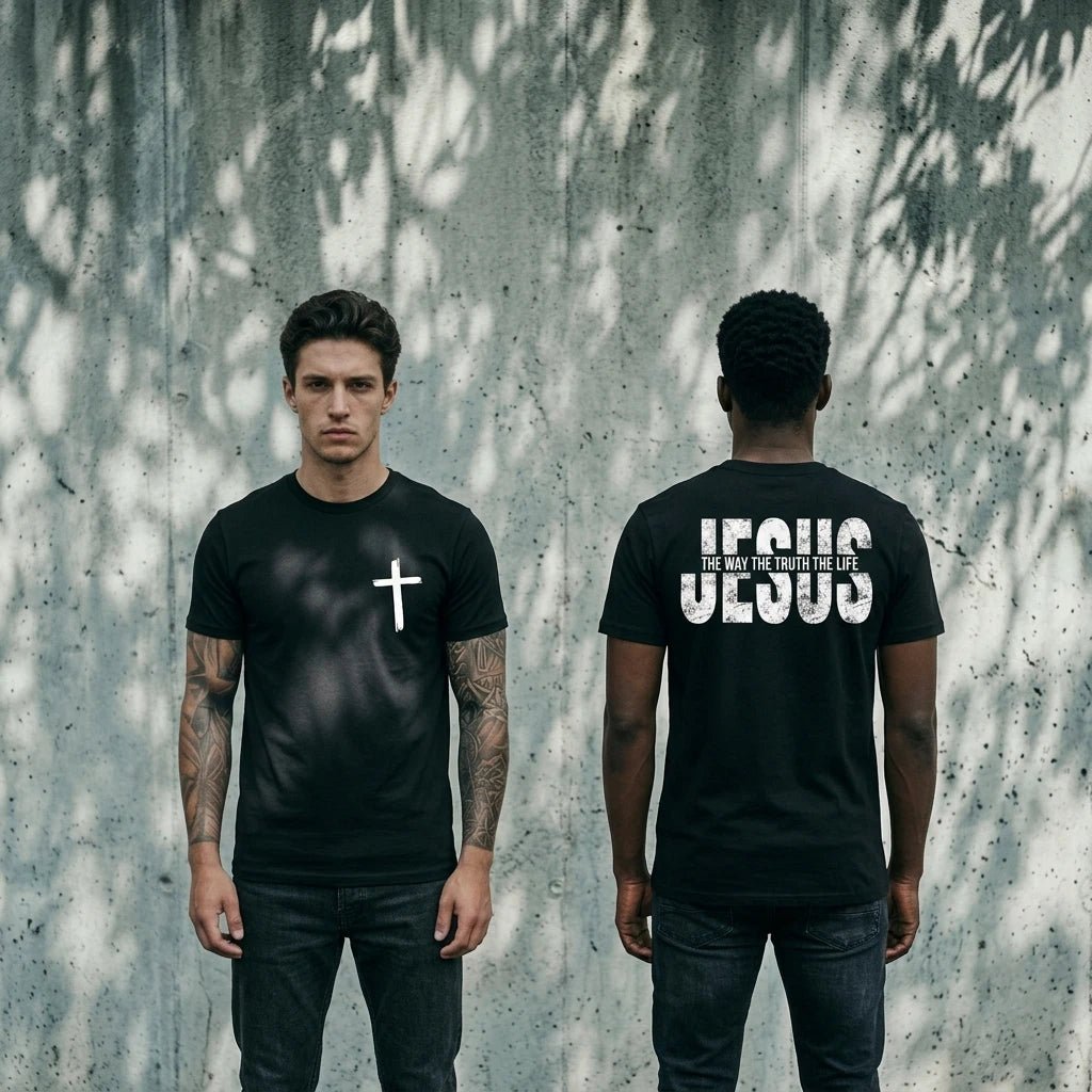 Way Truth Life Tee Black Men's T-Shirt Soulful Faith Christian Apparel & Jewelry
