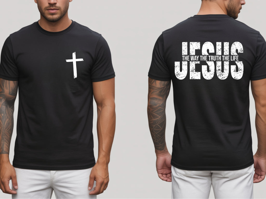 Way Truth Life Tee Black Men's T-Shirt Soulful Faith Christian Apparel & Jewelry