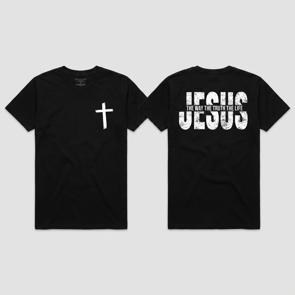 Way Truth Life Tee Black Men's T-Shirt Soulful Faith Christian Apparel & Jewelry