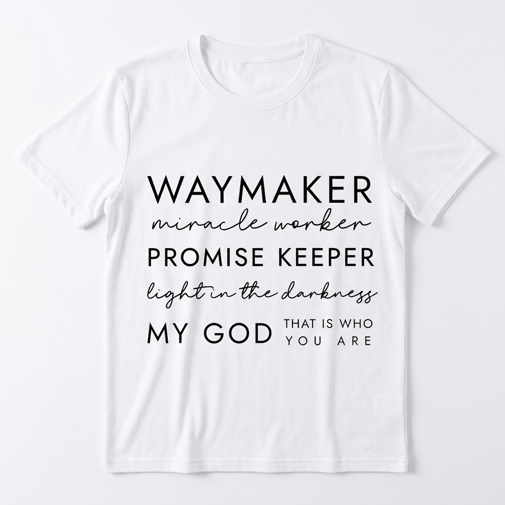 Waymaker Miracle Worker Tee White Women's T-Shirt Soulful Faith Christian Apparel & Jewelry