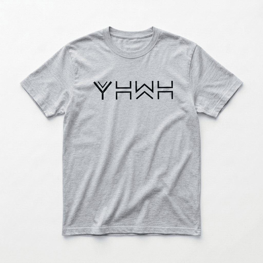 Yahweh YHWH Graphic Tee Gray Men's T-Shirt Soulful Faith Christian Apparel & Jewelry