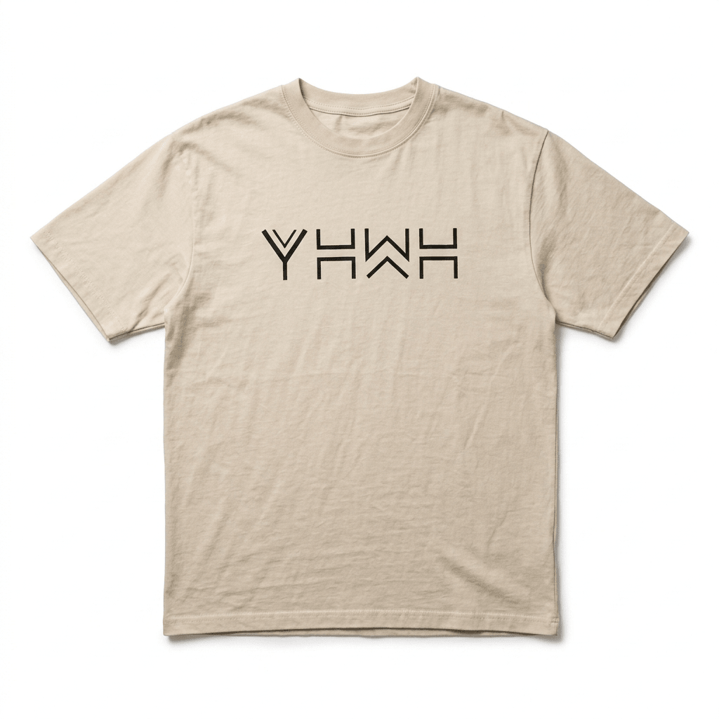 Yahweh YHWH Graphic Tee Khaki Men's T-Shirt Soulful Faith Christian Apparel & Jewelry
