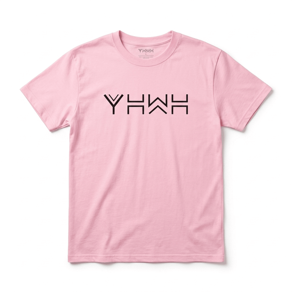 Yahweh YHWH Graphic Tee Pink Men's T-Shirt Soulful Faith Christian Apparel & Jewelry