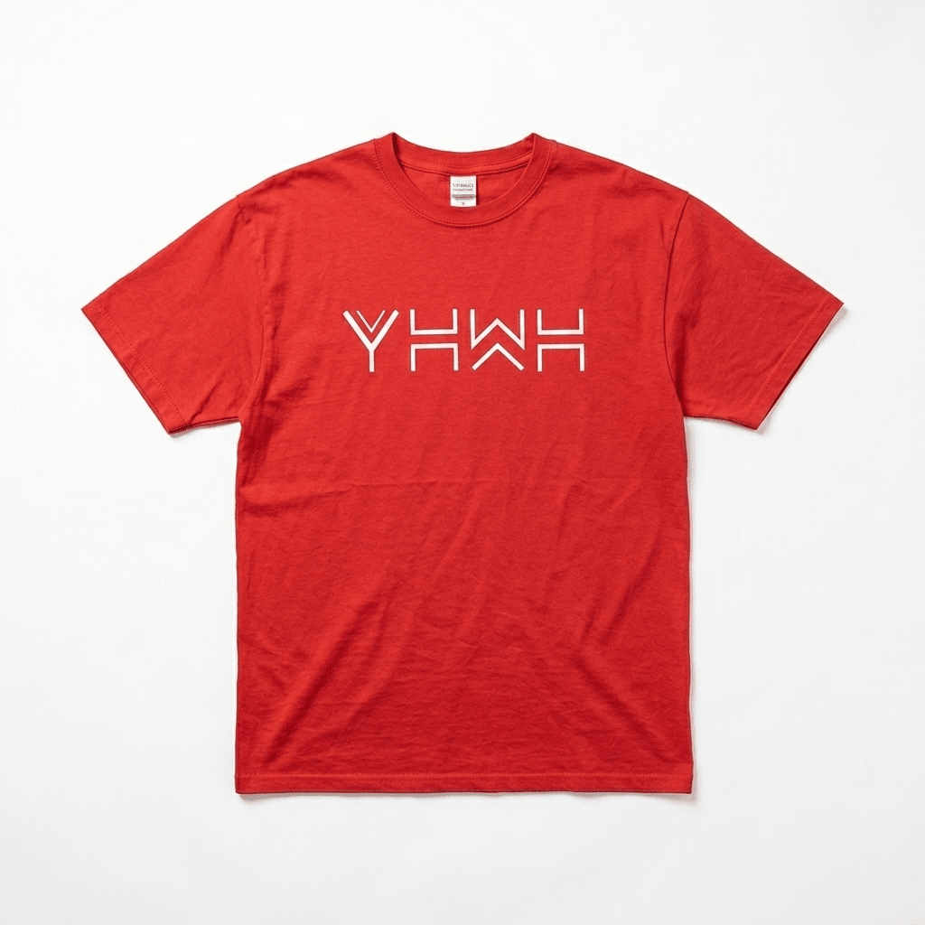 Yahweh YHWH Graphic Tee Red Men's T-Shirt Soulful Faith Christian Apparel & Jewelry